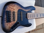 Bassmods K6 Pro – Black Burst Burl Bartolini Pickups with a Wayne Jones Preamp